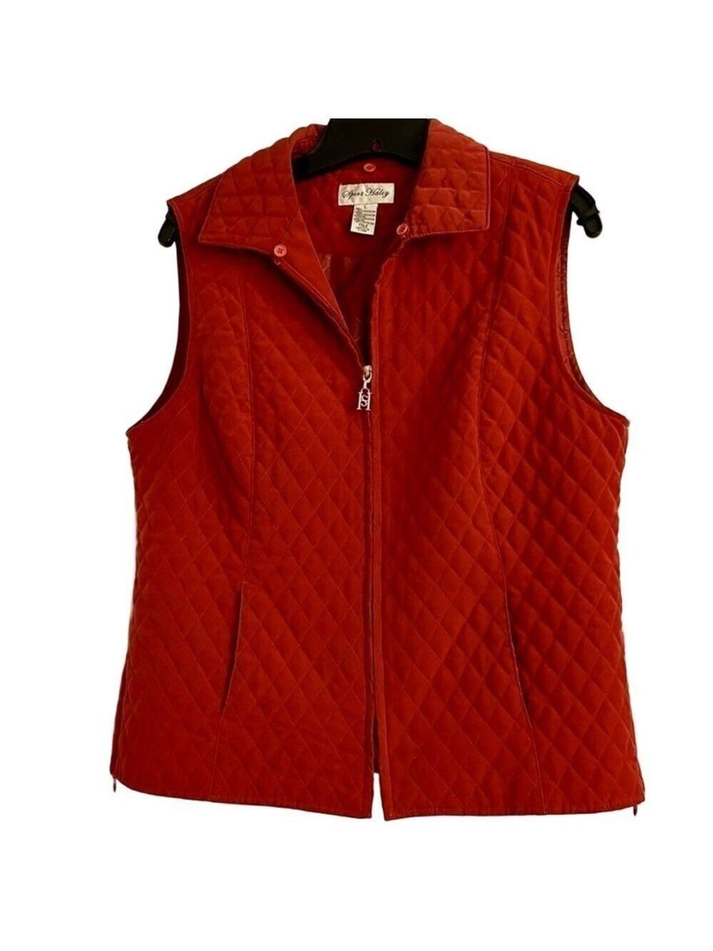 Sport Haley Quilted Vest Women’s L Rust Lightweight Zip Puffer